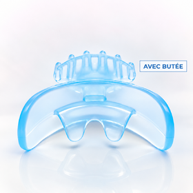 Dispositif dentaire translucide avec butée